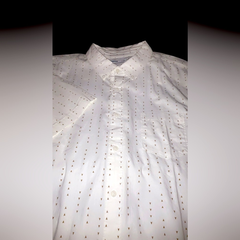 White short sleeve button up